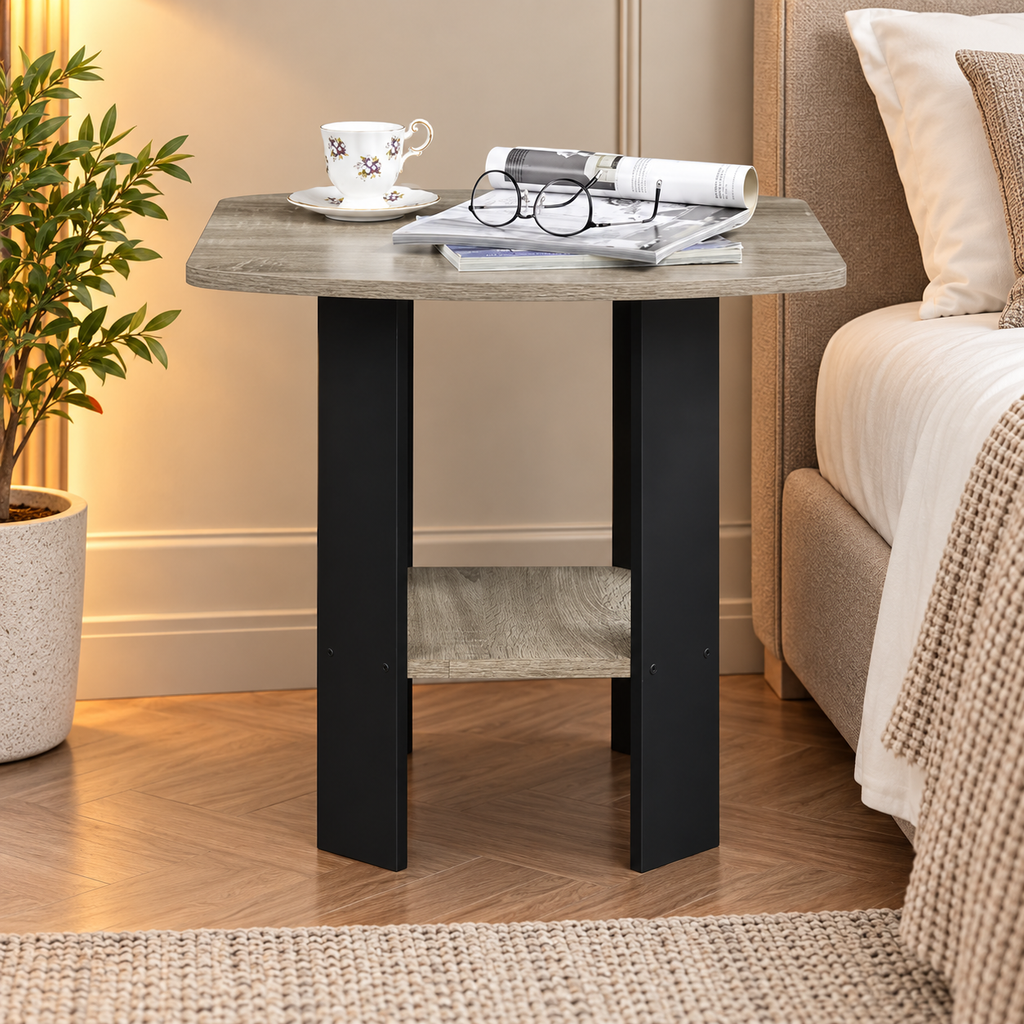 Modern Two-Tier Bedside Table