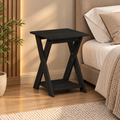 Criss-Cross Bedside Nightstand Table